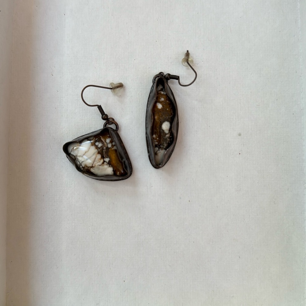 Copper and Jasper earrings